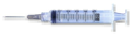 Syringe 5cc with Hypodermic Needle PrecisionGlide™ 5 mL 21 Gauge 1 Inch Detachable Needle Without Safety (100/BX 4BX/CS) by BD  ID 309632
